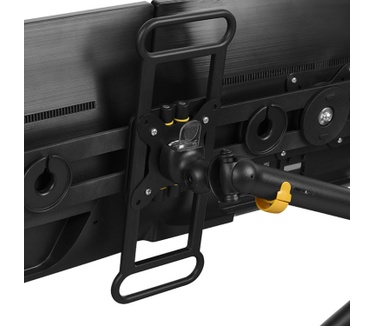 BakkerElkhuizen BE Universal Crossbar, Twee schermen met slechts één monitorarm.