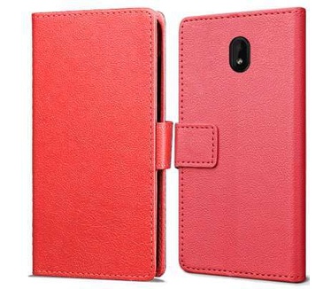 qMust Nokia 1 Plus Wallet Hoesje Rood