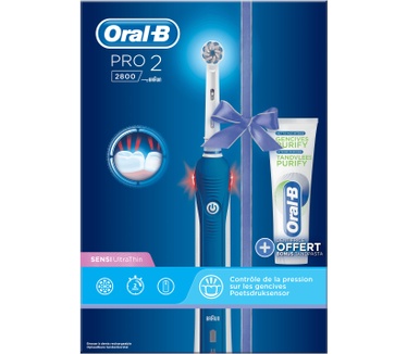 Oral-B Pro 2 2800 Elektrische Tandenborstel Powered By Braun + Gum Purify Tandpasta