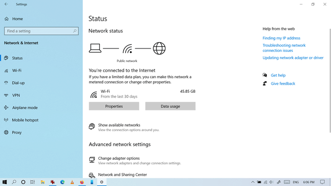 Windows 10 May 2020 Update Network