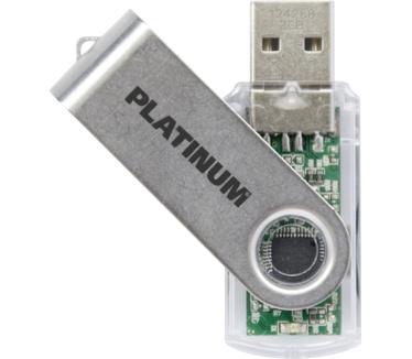 Bestmedia Platinum HighSpeed USB Stick Twister 2GB Transparant
