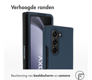Accezz Liquid Silicone Backcover Samsung Galaxy Z Fold 5 - Donkerblauw