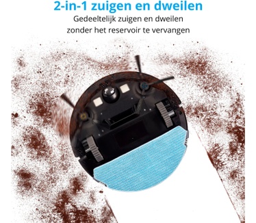 Medion Robotstofzuiger S20 SW MD20011 | App- en Alexa-besturing | Stofzuigen en dweilen | Intelligente navigatie | Cycloontechnologie | Groot stofreservoir | 100 min. looptijd