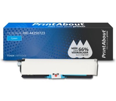 PrintAbout Huismerk OKI 44250723 Toner Cyaan