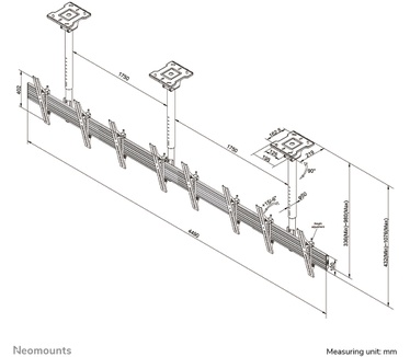 Neomounts by Newstar menuboard plafondsteun