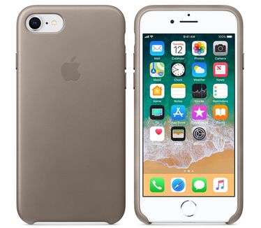 Apple Leren hoesje voor iPhone 8/7 Taupe