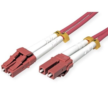 Roline Glasvezelkabel 50/125µm OM4, LC/LC, staal gepantserd, LSOH , violet, 10 m Paars