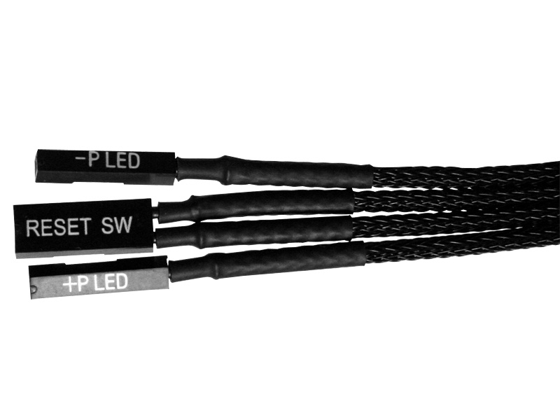 NZXT Sleeved Front Panel Connector Extension Set, CBFRPAN, Zwart