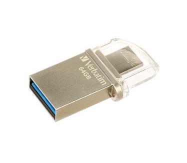 Verbatim Store 'n' Go OTG Micro Drive 64GB Aluminium