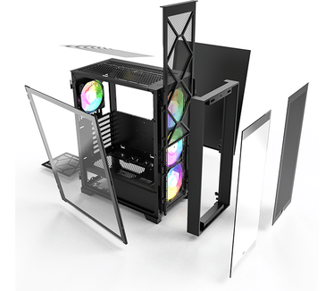Montech AIR 1000 Premium Midi Tower Tempered Glass Zwart