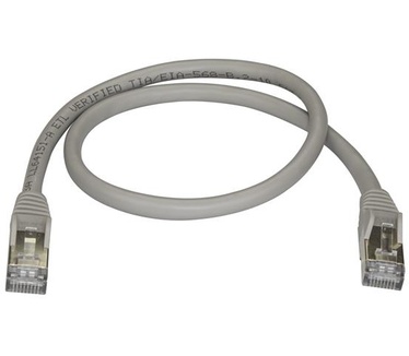 Startech.com 0,5m grijs Cat6a Ethernet netwerkkabel shielded (STP) Cat6a patchkabel Cat 6a