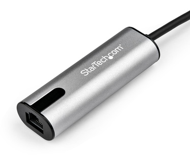 Startech.com 2.5GbE USB C naar Ethernet Adapter NBASE-T NIC, USB 3.0 Type C 2.5/1 Gigabit/100 Mbps Multi Speed Netwerk, USB 3.1 Laptop naar RJ45/LAN, Thunderbolt 3 Compatibel, MacBook Pro Surface