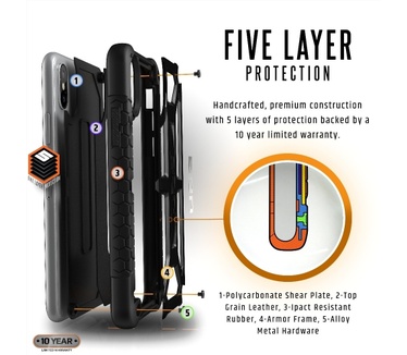 Urban Armor Gear Monarch (Iphone X) Zwart