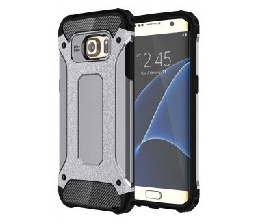 qMust Samsung Galaxy S7 edge Armor Hybrid Case - Grey