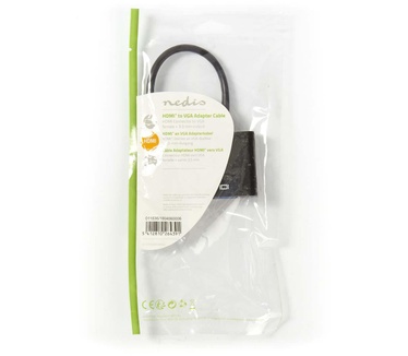 Nedis N CCGP34900BK02 - Kabel HDMI-Stecker> VGA-Buchse+ 3.5-mm-Ausgang 0.2 - Kabel - Digital/Daten