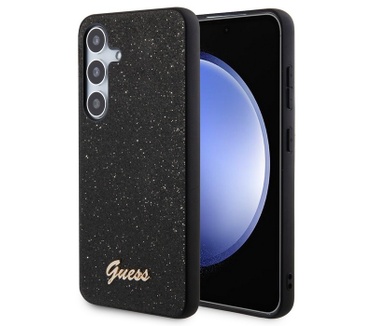 Guess Glitter Back Case - Samsung Galaxy S24 (S921) - Zwart Zwart