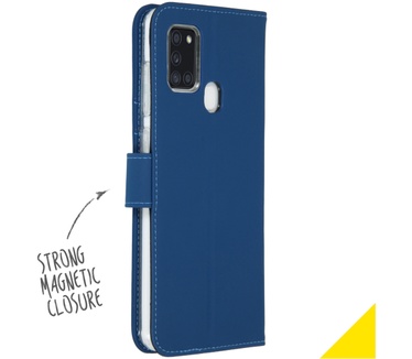 Accezz Wallet Softcase Booktype (Galaxy A21s) Blauw