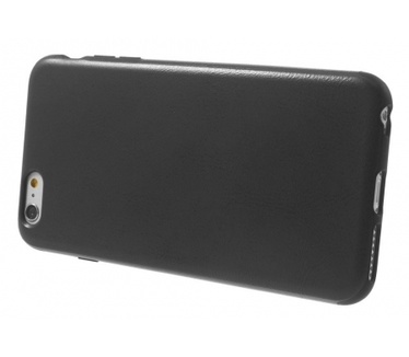 Kees Lederlook Gel Hoesje Apple iPhone 6 Plus - Zwart