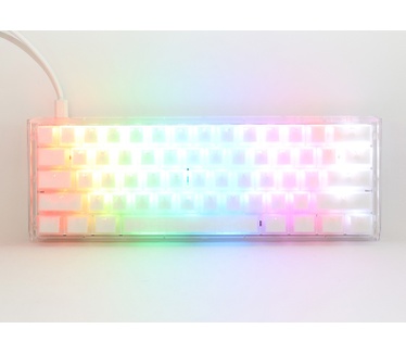 Ducky One 3 Mini, clear keycaps, Kailh Jelly, Qwerty US, Wit