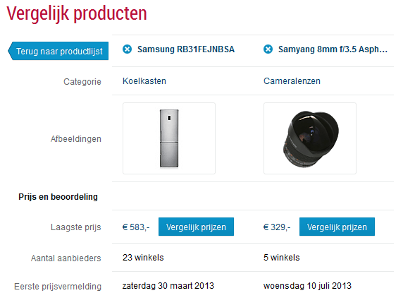 Iteratie #47 producten vergelijken