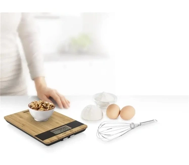 Princess 492944 Keukenweegschaal Pure – Stijlvol bamboe – 5 kilogram, bruin