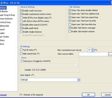 IE7pro 1.0.10 screenshot