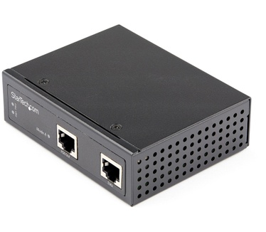 Startech.com Industrial Gigabit Ethernet PoE Injector 30W 802.3at PoE+ Midspan 48V-56VDC DIN Rail Power Over Ethernet Injector Adapter -40°C to +75°C Camera's/Sensoren/WiFi APs