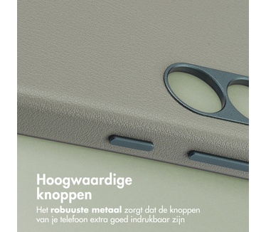 Accezz MagSafe Leather Backcover Samsung Galaxy S25 - Light Grey