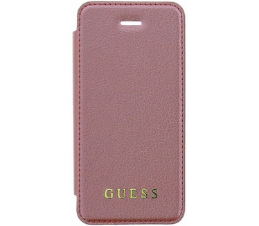 Guess IriDescent Book Case voor Apple iPhone 5/5S/SE - Roségoud Rosé Goud