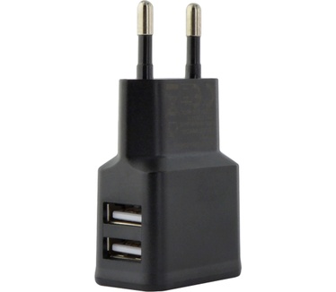 Grab 'n Go 2.4A/12W 2x USB-A Thuislader - Zwart