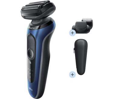 Braun Series 6 60-B1500s Elektrisch Scheerapparaat Met Baardtrimmer, Blauw
