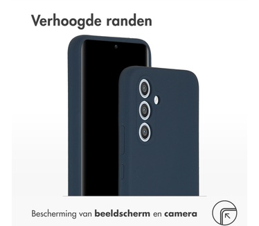 Accezz Liquid Silicone Backcover Samsung Galaxy A54 (5G) - Donkerblauw