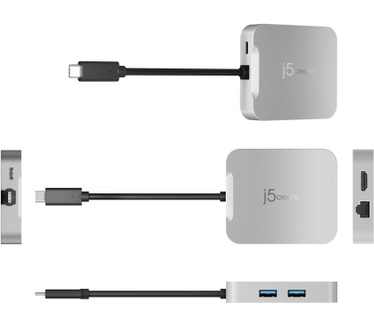 j5create JCD391-N 4K60 Elite USB-C® PD Multi-Port Adapter