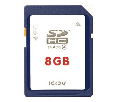 ICIDU Secure Digital 8GB, High Capacity, Class4