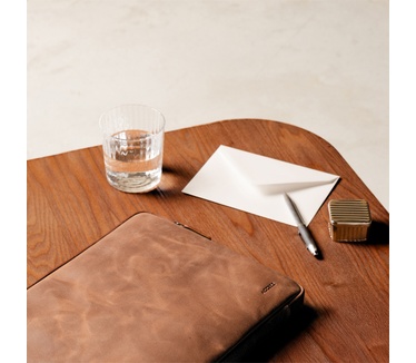 Accezz Leather Laptop hoes met rits 13-14 inch - Laptopsleeve - Cognac