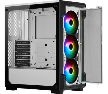 Corsair iCUE iCUE 220T RGB Tempered Glass Mid-Tower Smart Case — White