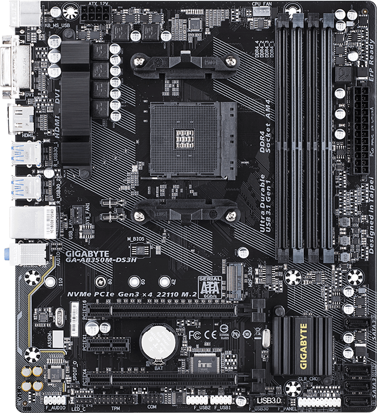 Gigabyte GA-AB350M-DS3H - Kenmerken - Tweakers