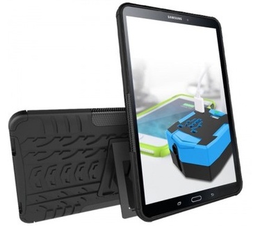 qMust Samsung Galaxy Tab A 10.1 (2016) Rugged Hybrid Case - Dual Protection - Black