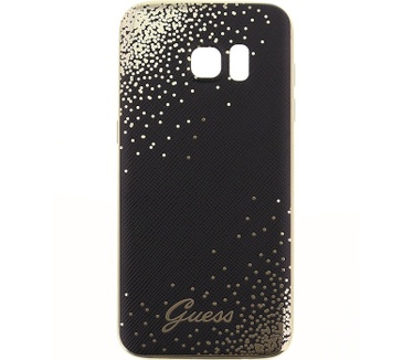 Guess Dots Soft TPU Case voor Samsung Galaxy S7 Edge - Zwart Zwart