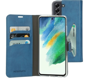Mobiparts Classic Wallet Case Samsung Galaxy S21 FE (2022) Steel Blue