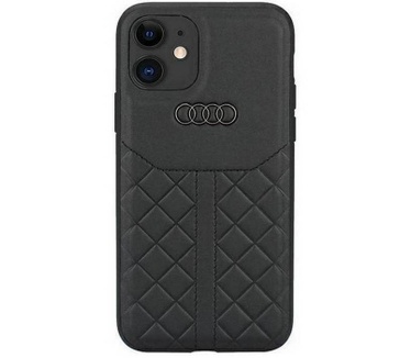 Audi Leather Back Case - Apple iPhone 11/XR (6.1") - Zwart Zwart