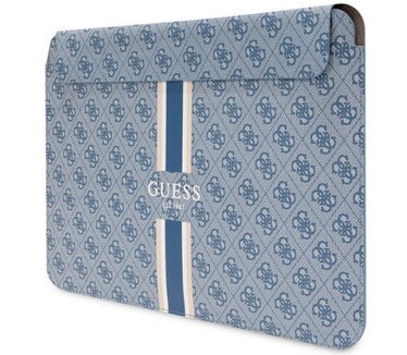 Guess 4G Printed Stripe Sleeve - o.a. Apple MacBook (16") - Blauw Blauw
