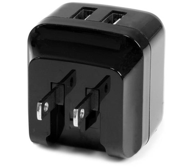 Startech.com 2-poorts USB-lader hoog vermogen (17 W / 3,4 A) reislader (internationaal) zwart