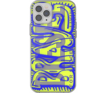 Diesel Snap AOP Back Case Apple iPhone 12/12 Pro (6.1") - Blauw Blauw