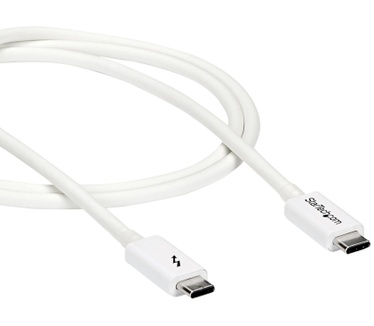 Startech.com Thunderbolt 3 USB-C kabel 20Gbps Thunderbolt, USB en DisplayPort compatibel 1m wit Wit