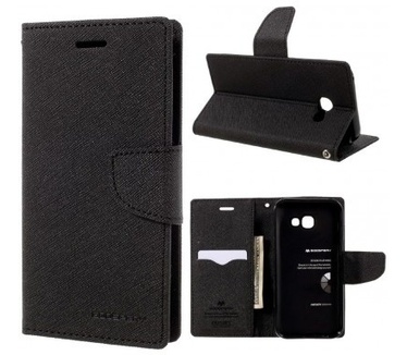 Mercury Samsung Galaxy A3 (2017) Fancy Diary Wallet Case - TPU frame - Black