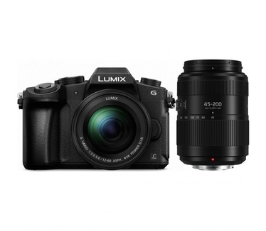 Panasonic Lumix DMC-G80 + 12-60mm f/2.8-4.0 + 45-200mm f/4-5.6 II Zwart