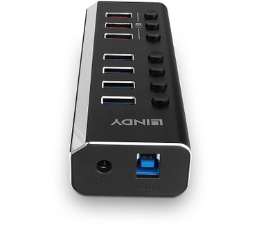 Lindy 4 Port USB 3.0 Hub with 3 Quick Charge 3.0 Ports