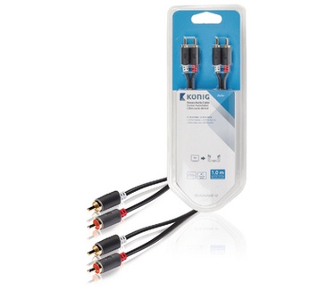 Konig 2 x RCA male/2 x RCA male, 1 m