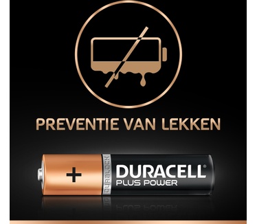 Duracell Plus Power alkaline AAA-batterijen, verpakking van 4